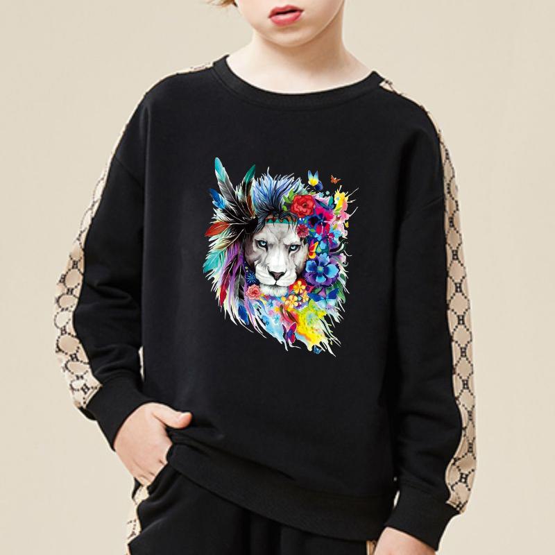 Color Lions Iron On Patch Man Woman Hoodies Heat Press Appliqued Clothes Stickers Diy Parches Ropa T-Shirt Diy Craft Supplies