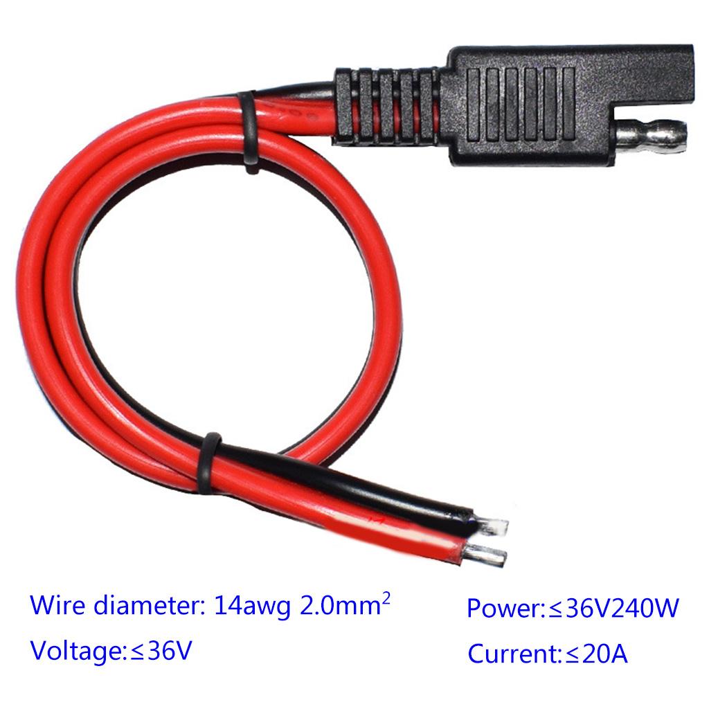 Кабель для удлинителя постоянного тока 14AWG-Жгут проводов Быстроразъемное соединение SAE для солнечной автомобильной аккумуляторной батареи грузовика