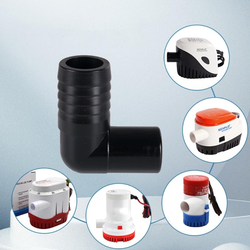Boats 90 Degree 1'' Hose Pipe Elbow Bilge Pump Drain Nylon Thru Hull Fitting