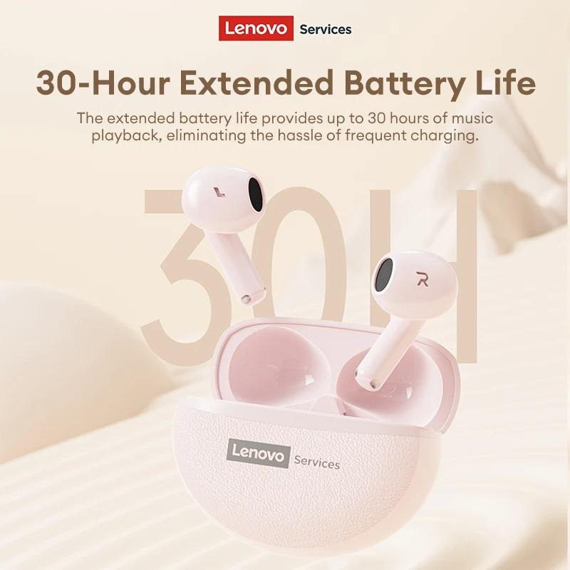 Оригинальные беспроводные Bluetooth 6.0 игровые наушники-вкладыши Lenovo LE223 с Hi-Fi стереозвуком, 30 часов работы от батареи, водонепроницаемые спортивные наушники