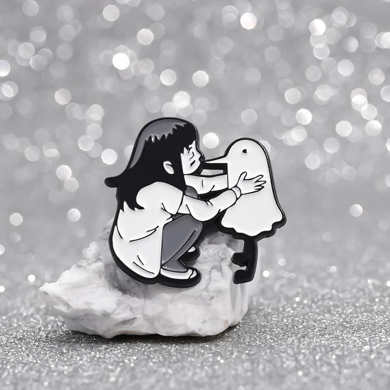 Unique Alloy Cartoon Character Brooch Colorful Fun Decorative Pin For All Occasions