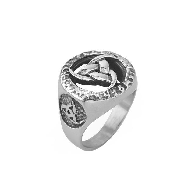 Винтажные рунические печатки викингов, скандинавские кольца для мужчин, властные панк-нордические амулеты, ювелирные изделия