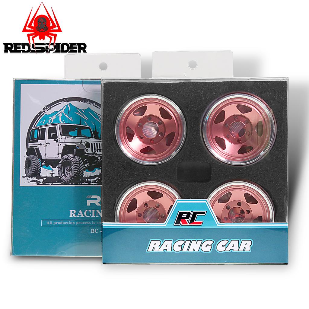 RC Rims 4pcs 1.9 Inch Beadlock RC Wheel Rim Set Wheel Hub for 1:10 RC Crawler Axial SCX10 II 90046 SCX10 III AXI03007 TRX4 D90