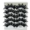 Beauty Eye Makeup Tools Criss-cross Thick Long False Eyelashes Wispies Fluffies 8D Mink Hair