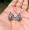 925 Sterling Silver CZ Spinner Earring Fidget Toys, Anxiety Earrings- Adults Women Kids, Christmas Tree Jewelry, Gift Minimalistic Jewelry 1