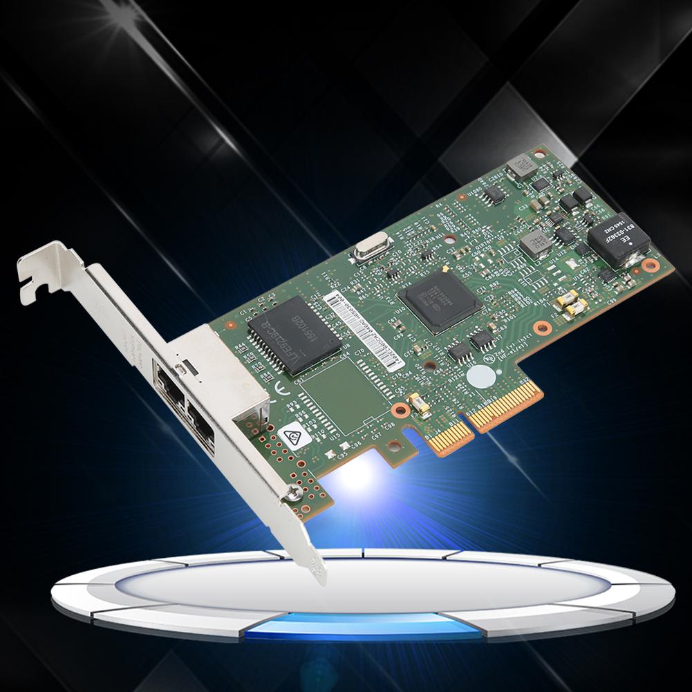 For Intel I350AM4 for HP NC361T PCI E Dual Port Gigabit Network Card for Desktop Computers