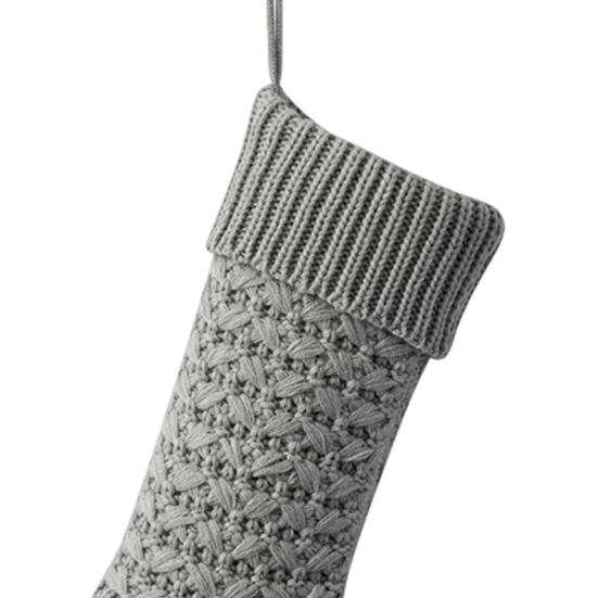 Christmas Stockings 18 Inches Large Knitted Xmas Stocking Fireplace Hanging Decoration for Holiday Home Party Decor