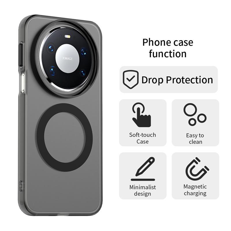 Магнитный Чехол Для Huawei Mate 80 Pro Чехол Беспроводная Зарядка Конфетные Цвета Прозрачная Задняя Крышка Fundas Coque