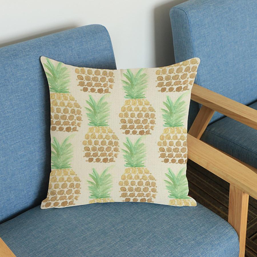Pineapple Colorful Fruit Style Car Cushion Cover Southeast Asia Tropic Exotic Home Decoration Sofa Throw Pillow Case Cojines