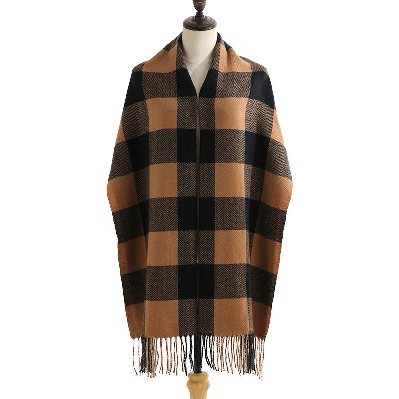 Women's Scarf Plaid Warm Long Shawl Autumn Winter