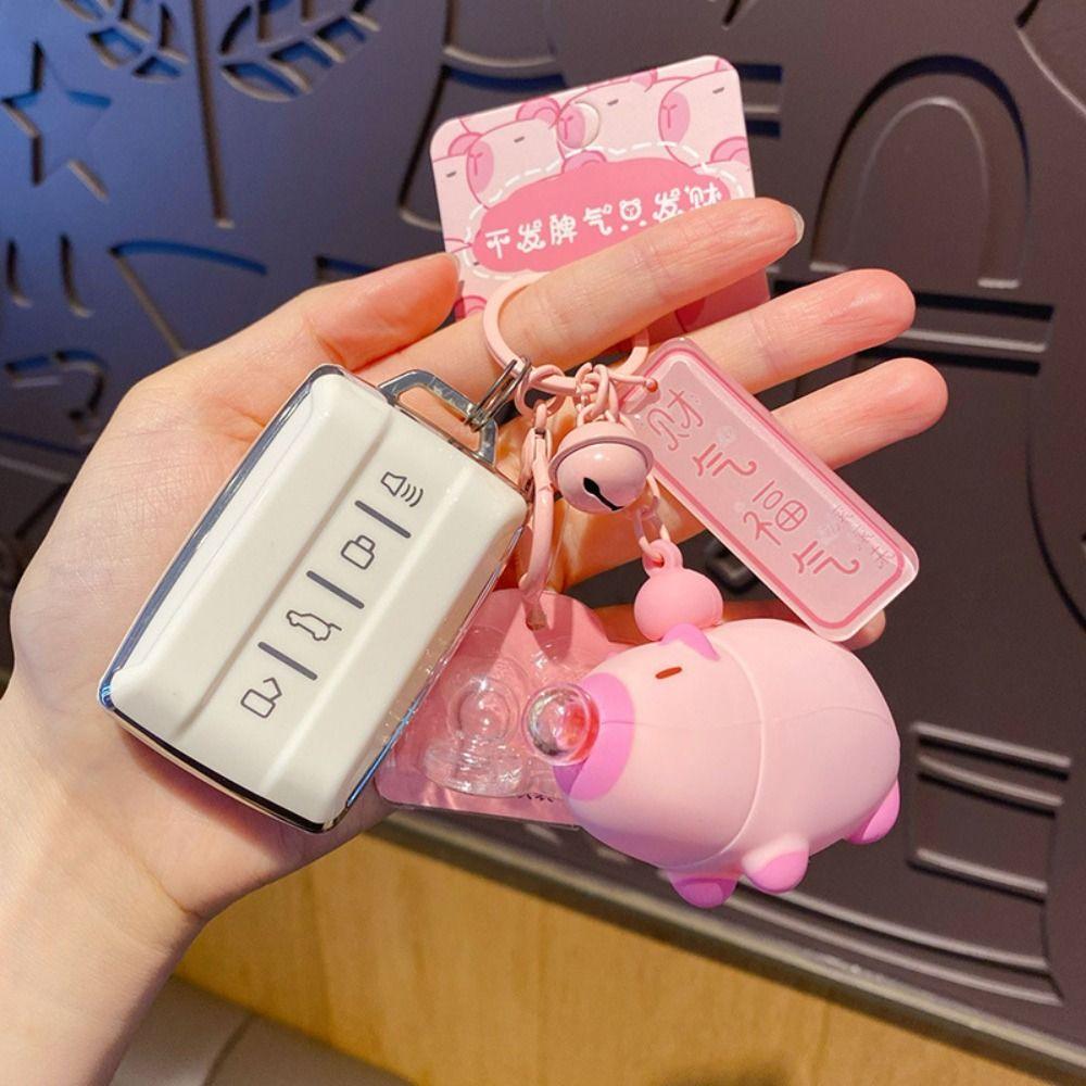 Creative Capybara Keychain Cartoon Car Key Ring Delicate Kapibara Pendant Keyring  Female
