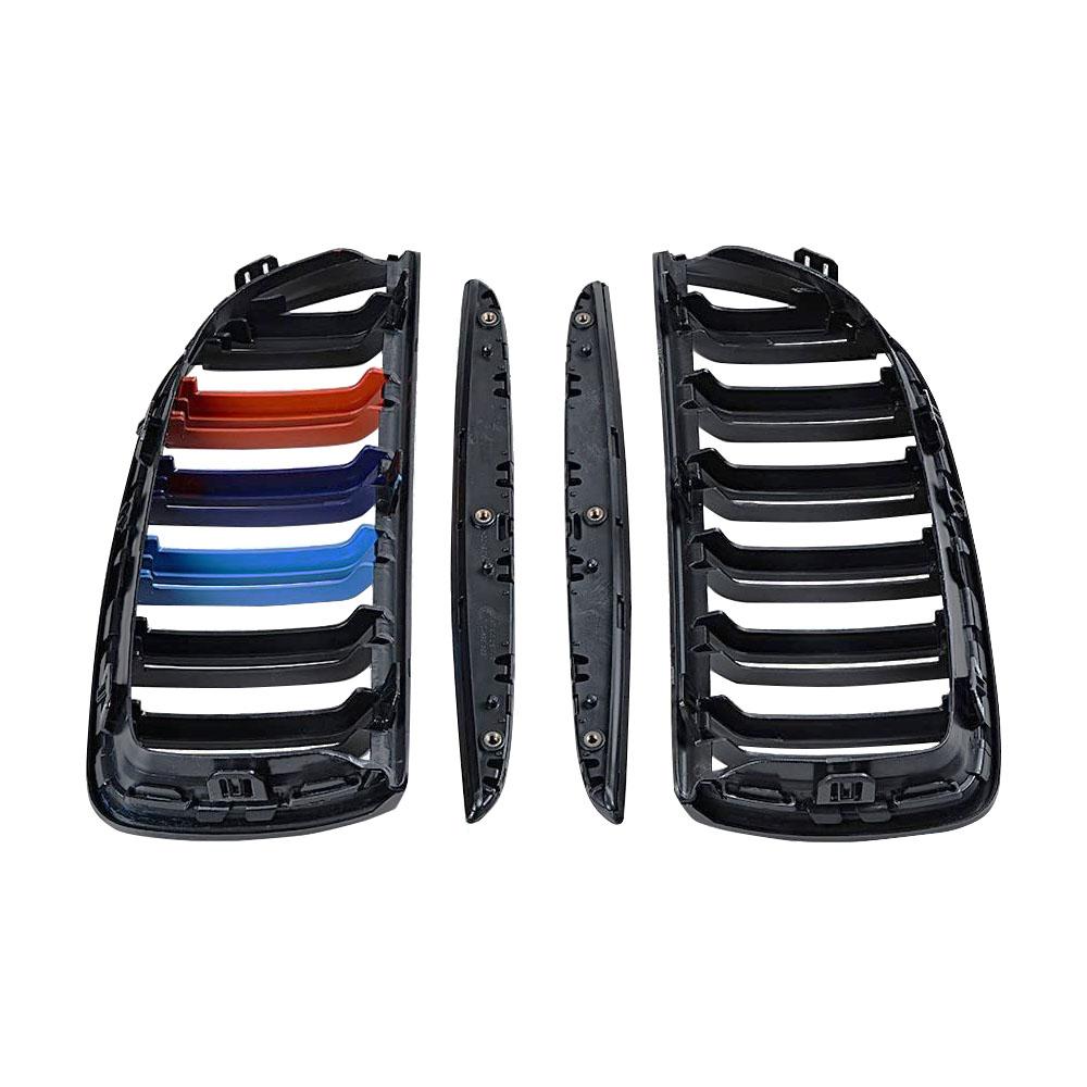 Передняя решетка для почек, глянцевый черный цвет M, двойная линия для BMW 3 серии E90 E91 2005-2008 325xi 320i 325i 325i 328i 330i 335i