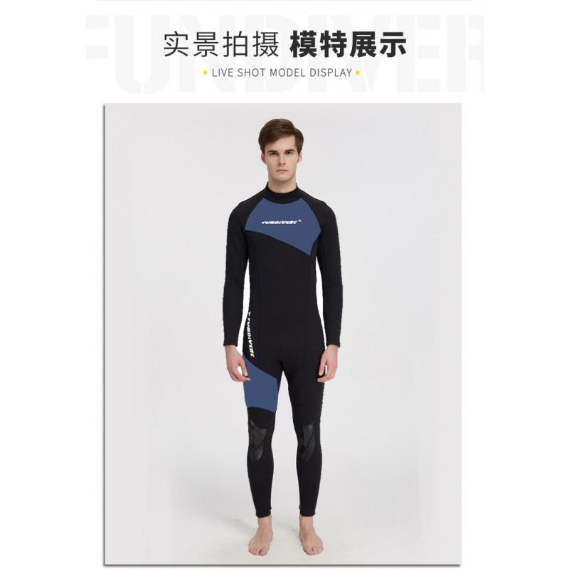Diving Wetsuit Men 3mm Neoprene Full Body Suit Warm Water Sports Snorkeling Swimming Winter