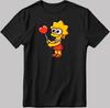 The Simpsons Valentine Days Short Sleeve White-Black Men's / Women's T-Shirt C465