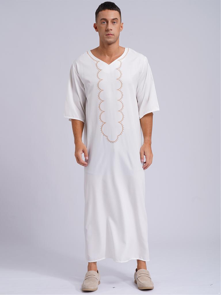 Мужской халат арабский этнический костюм рубашка мусульманский тобе кафтан халат исламский Ближний Восток Саудовская Аравия свободное длинное платье маскарадный костюм