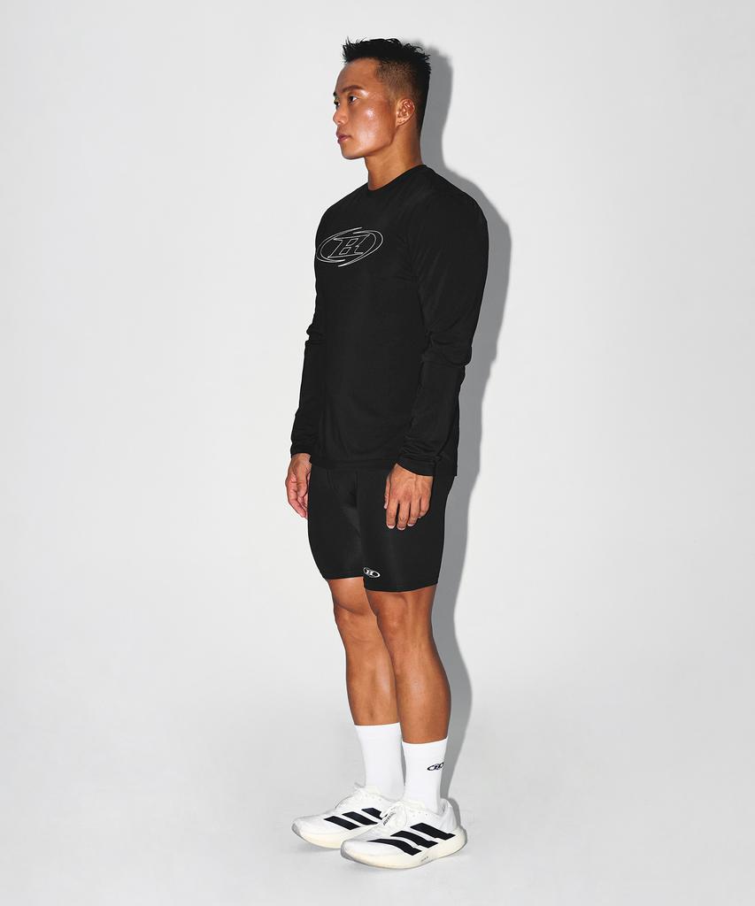 BORN TO WIN Stroke B Quick Dry Long Sleeve [Black]