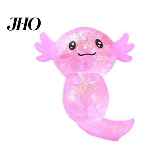 Stretchy Stress Ball Glitter Salamander Squeeze Toy Relief Cartoon Sugar Children Sensory Decompression Clear Animal Fidget