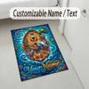Adventure Journey Theme Crystal Velvet Rug Personalized Custom Name Text Soft Floor Mat Home Decor
