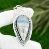 Sisters Day Sale 925 Sterling Silver Solar Moss Agate Gemstone Pendant Jewelry