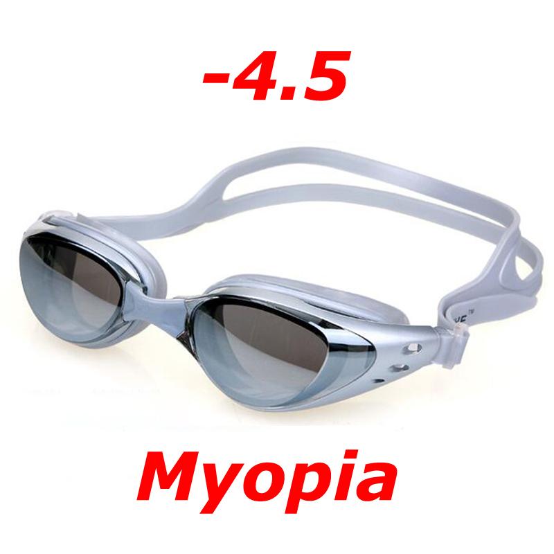 Plating Myopia Swim Goggles Professional Waterproof Anti Fog UV Shield Eyewear Swimming Pool Water Sports Glasses for Men Women