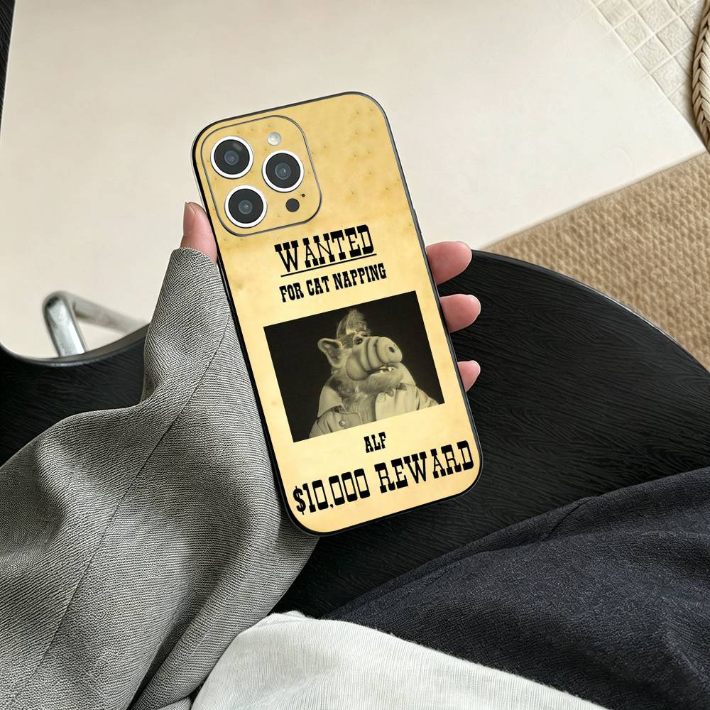 F-Family C-Комедийный сериал ALF Чехол для телефона для iPhone 17, 16, 15, 14, 13, 12, 11 Plus, Pro Max, Другие Мягкий черный чехол