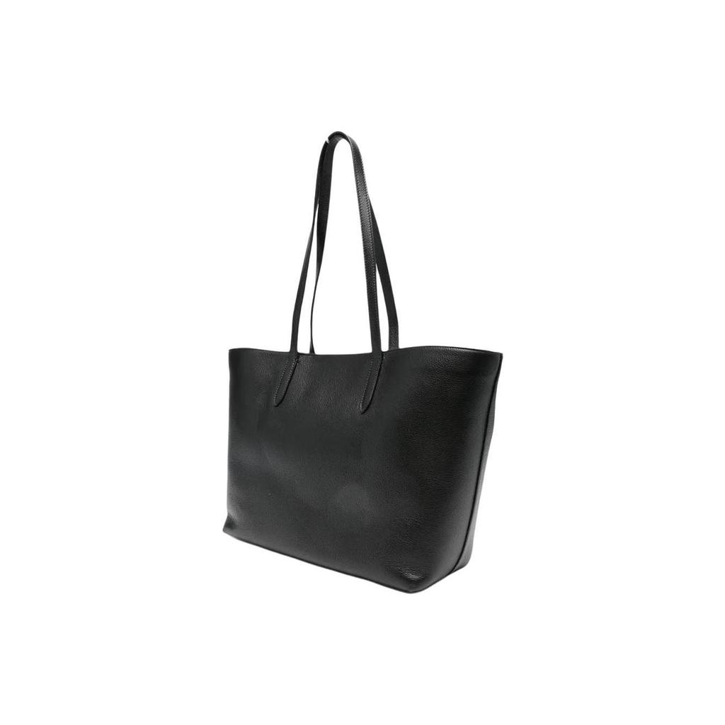 Bally Logo Gold Hardware Calfskin Tote Shopping Bag Shoulder Bag Women Tote Black 6311737