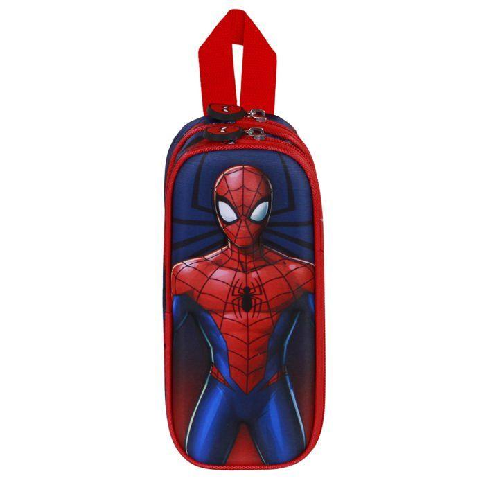 Trousse Double 3D - Spiderman Solid - Bleu - Taille Unique