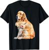 I Love Dad - Patriotic Golden Retriever Canine Dog Lover T-Shirt
