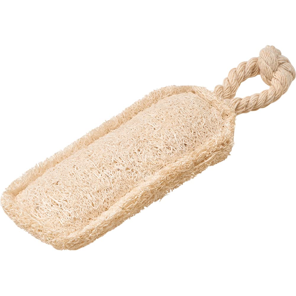 Marukan GONTA CLUB Naturaha Dental Toy Loofah and Cotton String Tube