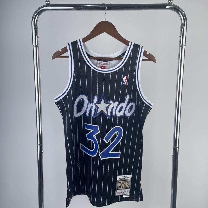 MN Vintage Basketball Jersey 94 Season Magic Team White Black 1 32 Number Heat Pressed