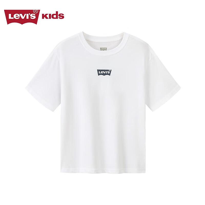 Levi's Детская дышащая футболка с коротким рукавом - Ярко-белая