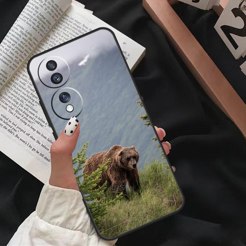 Чехол для телефона Honor с изображением Медведя Гризли Magic 8 6 7 Pro для Honor X9d X9c X9b X9a X8c X8b 200 400 50 70 90 Lite Win RT