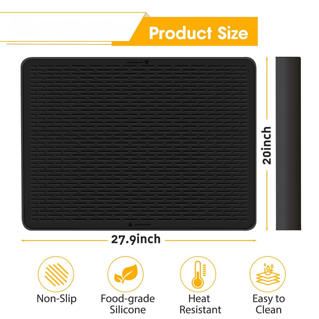 Очень большой нагревательный силиконовый поддон для сушки, силиконовая верхняя крышка печи и защитная накладка на столешницу