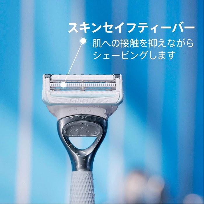 Venus Gillette Venus Razor Starter Kit (1 Blade) + 3 Refills (4 Blades Total) White/Blue