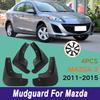 Для Mazda 3 2011-2015 2012 Автомобильные грязезащитные щитки для шин Водонепроницаемые Предотвращают разбрызгивание грязи Автомобильные брызговики Отделка крыла 4 шт. Аксессуары