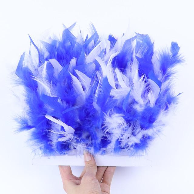 Необычная лента с бахромой из турецких перьев, 1 метр, ширина 10-15 см, окрашенные перья для праздничного костюма, украшения платья, аксессуары для рукоделия