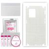 apgo Protective Skin Sticker for the Back+sides Compatible with Oppo F21 Pro 4G, Full Wrap Film, Foil, Vinyl - Pattern White Fabric