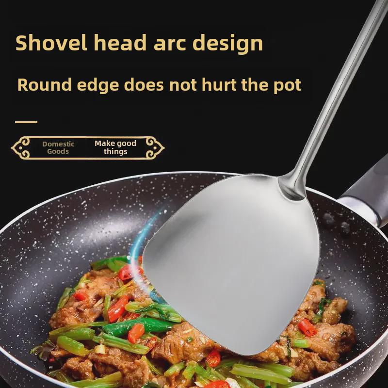 Guofeng 304 Stainless Steel Long Handle Cooking Spatula