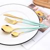 16 Pcs Mirror Black Gold Stainless Steel Cutlery Set Christmas Tableware Dinnerware Set Knife Spoons Cake Fork Home Silverware
