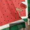 Summer Fruit Watermelon Red Green Sheer Curtains for Living Room Decoration Window Curtains Kitchen Tulle Voile Organza Curtains
