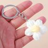 Aihua Hot New Handmade Knitted Keychain Keyring For Women Girl Cute Crocheted Flower Pendants Car Key Ring Handbag Charms Gifts