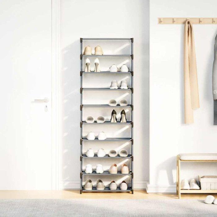 10-tier Shoe Rack 54x28x158 Cm Non-woven Fabric