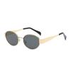 Sunglasses Advanced Metal Sunglasses Fashion Oval Glasses Brand Designer Vintage Sun Glasses High Quality