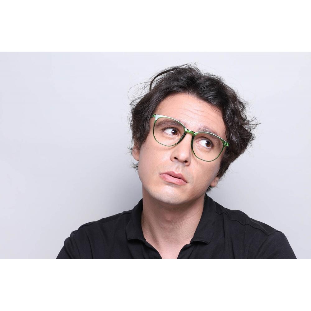 Full Rim Square Transparent Green Smartbuy Collection Cascade G30053 C25 Fashion Unisex Eyeglasses