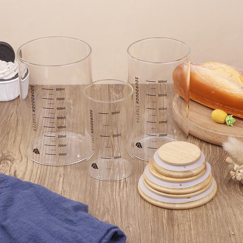 300/600/900 мл Банка для закваски из прозрачного стекла, термостойкая, контейнер для закваски, банка для ферментации для выпечки, хранение продуктов