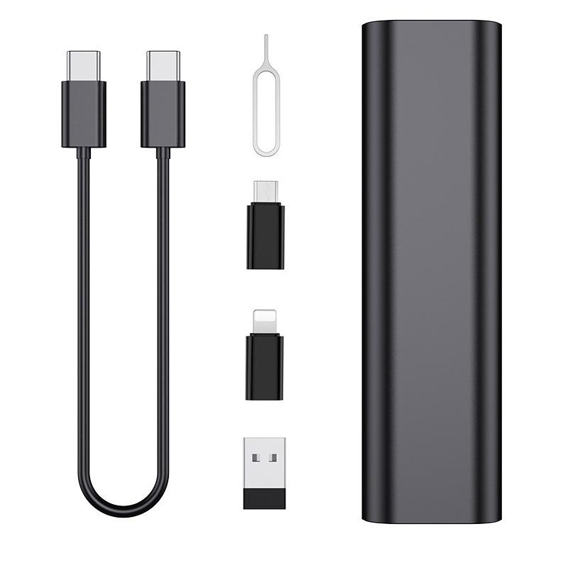 Кабель Usb C на Type C мощностью 60 Вт для iPhone 15 Pro Max Xiaomi Быстрая зарядка Дорожный Многофункциональный USB-адаптер Коробка для хранения карт SD