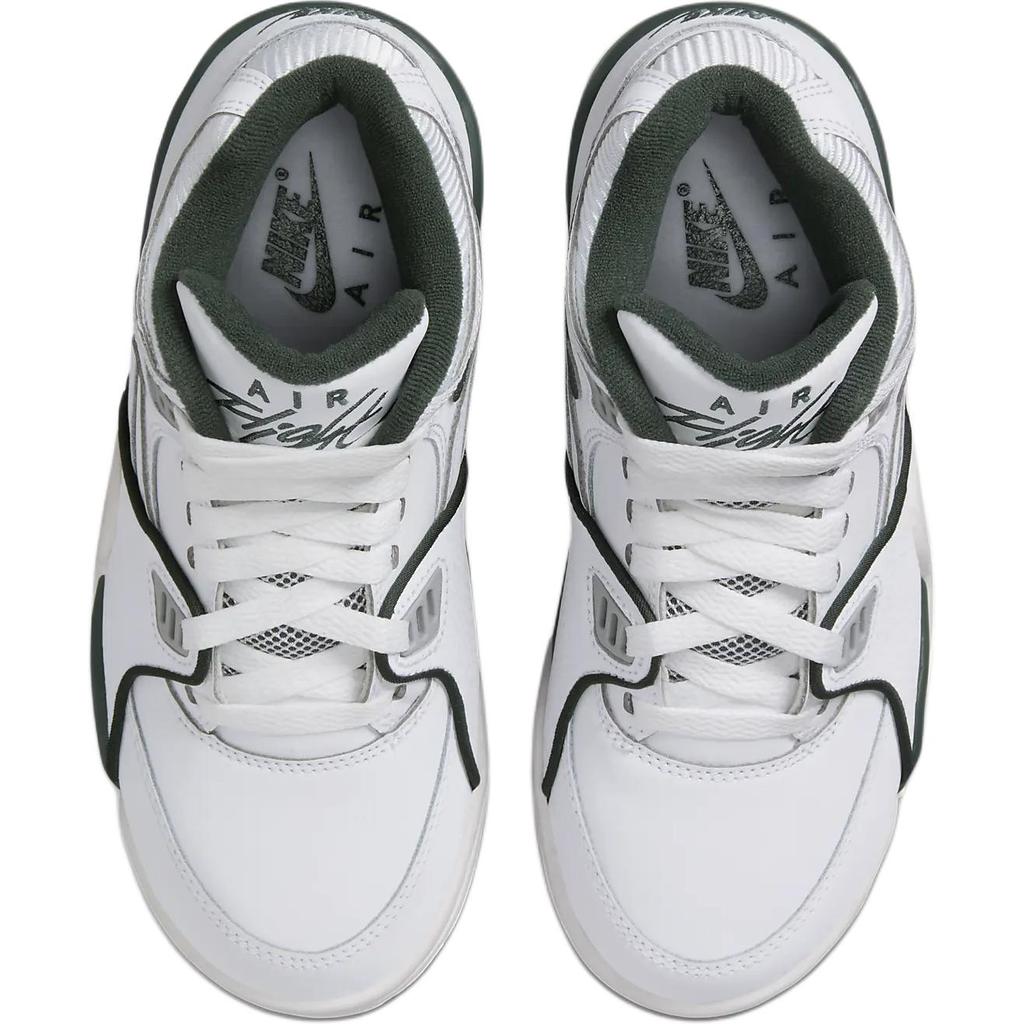 Nike Air Flight 89 Abrasion Resistant High Top Children's Basketball Shoes White Green Sneakers HF0406-104