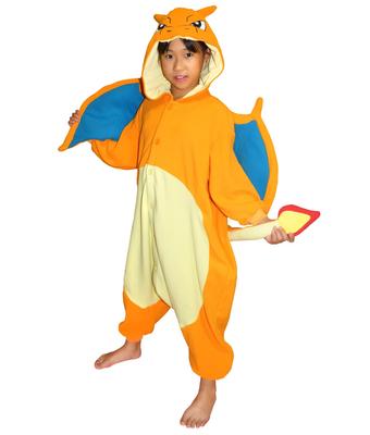 Kigurumi из флиса с персонажем SAZAC, Покемон Чаризард, для детей, 110 см