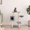 VidaXL Cat Tree with Sisal Scratching Posts Light Grey 82.5 Cm 172386