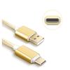 USB-C Cable for Xiaomi Redmi Note 11 4G-Xiaomi Redmi Note 11S 4G-Xiaomi Redmi Note 11S 5G - Gold Nylon 1 Meter - Yuan Yuan